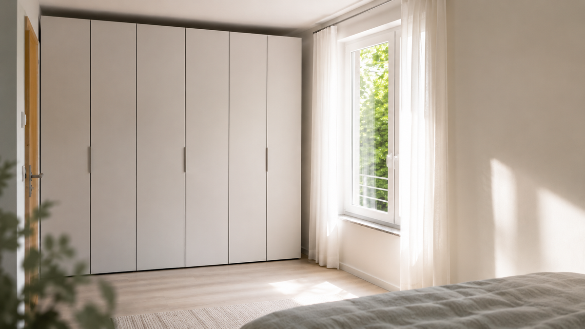 Schlafzimmer in Herten: Stauraum für Wand und Dachschräge