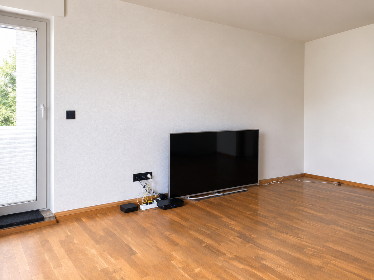 Wohnzimmer in Essen: TV-Zone mit Kettnaker CASE neu geordnet