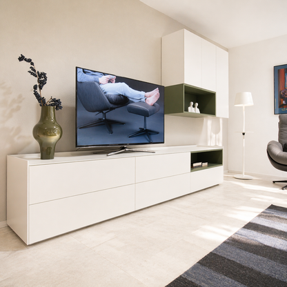 Kettnaker CASE Wohnkombination mit breitem Lowboard und Hängeschrank