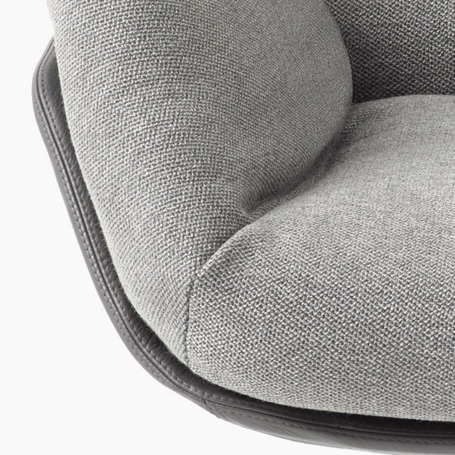 COR Cordia Lounge Sessel mit Hocker in Grau und Schwarz