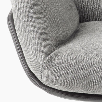 COR Cordia Lounge Sessel mit Hocker in Grau und Schwarz