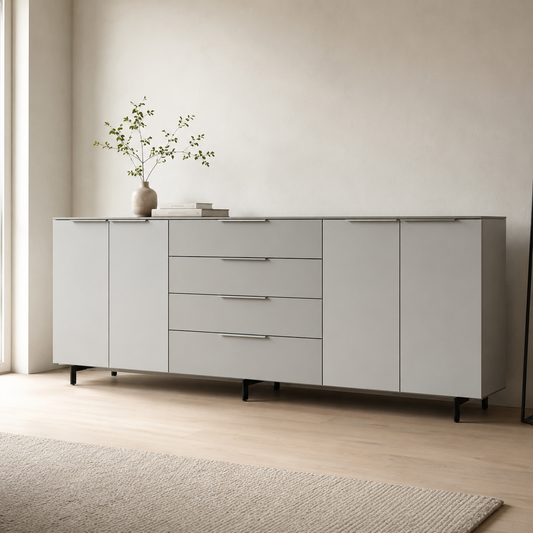 Sudbrock CUBO Sideboard in Canagrau 494 und Steingrau 407