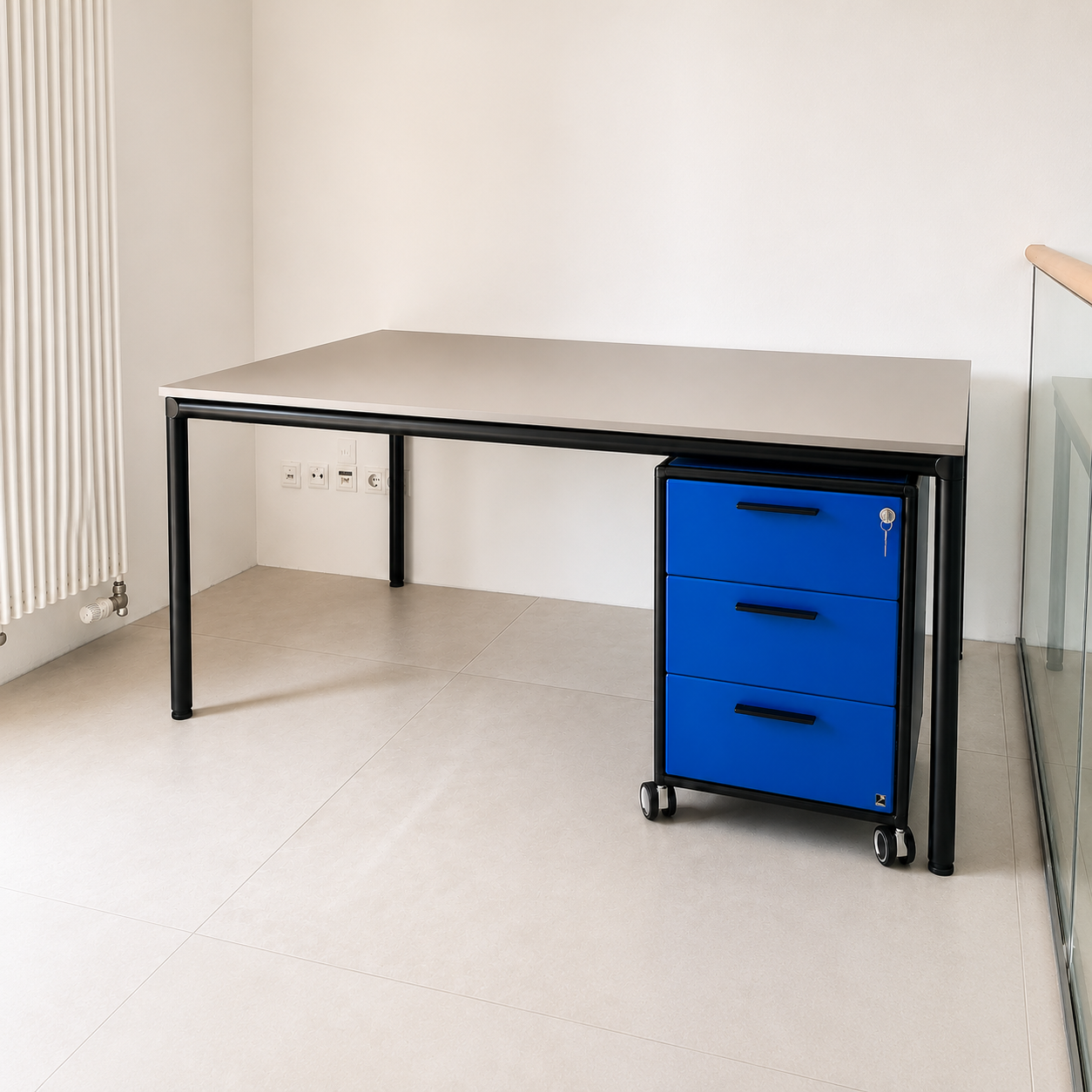 WK Wohnen WK 410 MODULARI Schreibtisch mit Rollcontainer