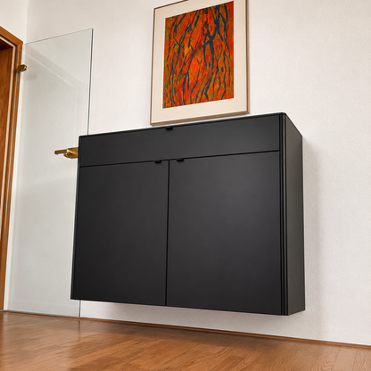 Sudbrock GOYA Hängesideboard mit zwei Türen, Schubkastenzone und drei Einlegeböden