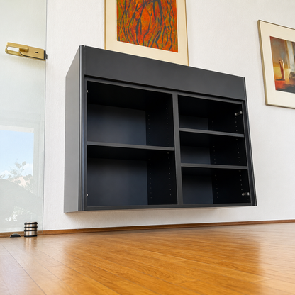 Sudbrock GOYA Hängesideboard mit geöffneten Türen und Einlegeböden