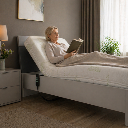METTE Elektrisches Einzelbett mit Airlux-Topper und GelAir-Kern