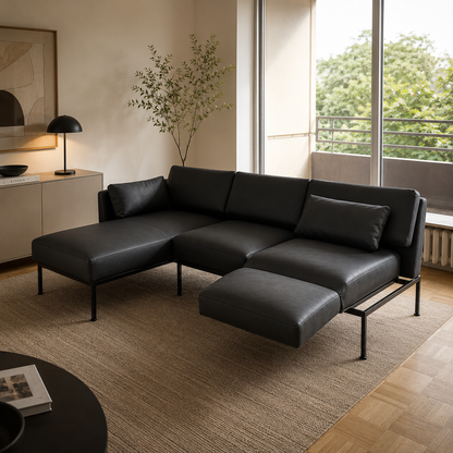 Brühl RORO MEDIUM Wohnlandschaft mit Longchair und beweglichen Sitzelementen