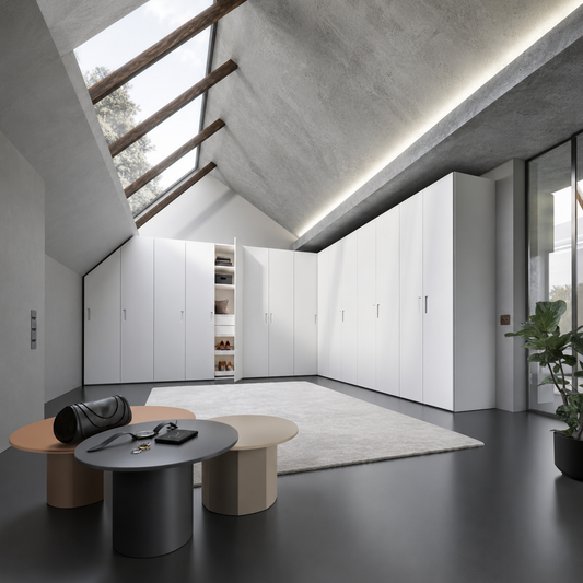 WK Wohnen WK 121 LUGANO Eckkleiderschrank in Onyxgrau und Canagrau