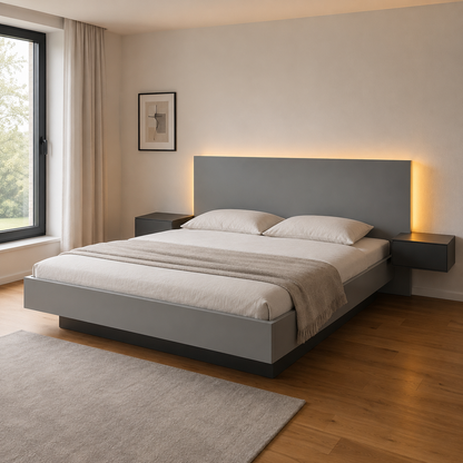 WK Wohnen WK 121 LUGANO mit wandhängenden Nachtkonsolen und Pushbeschlägen
