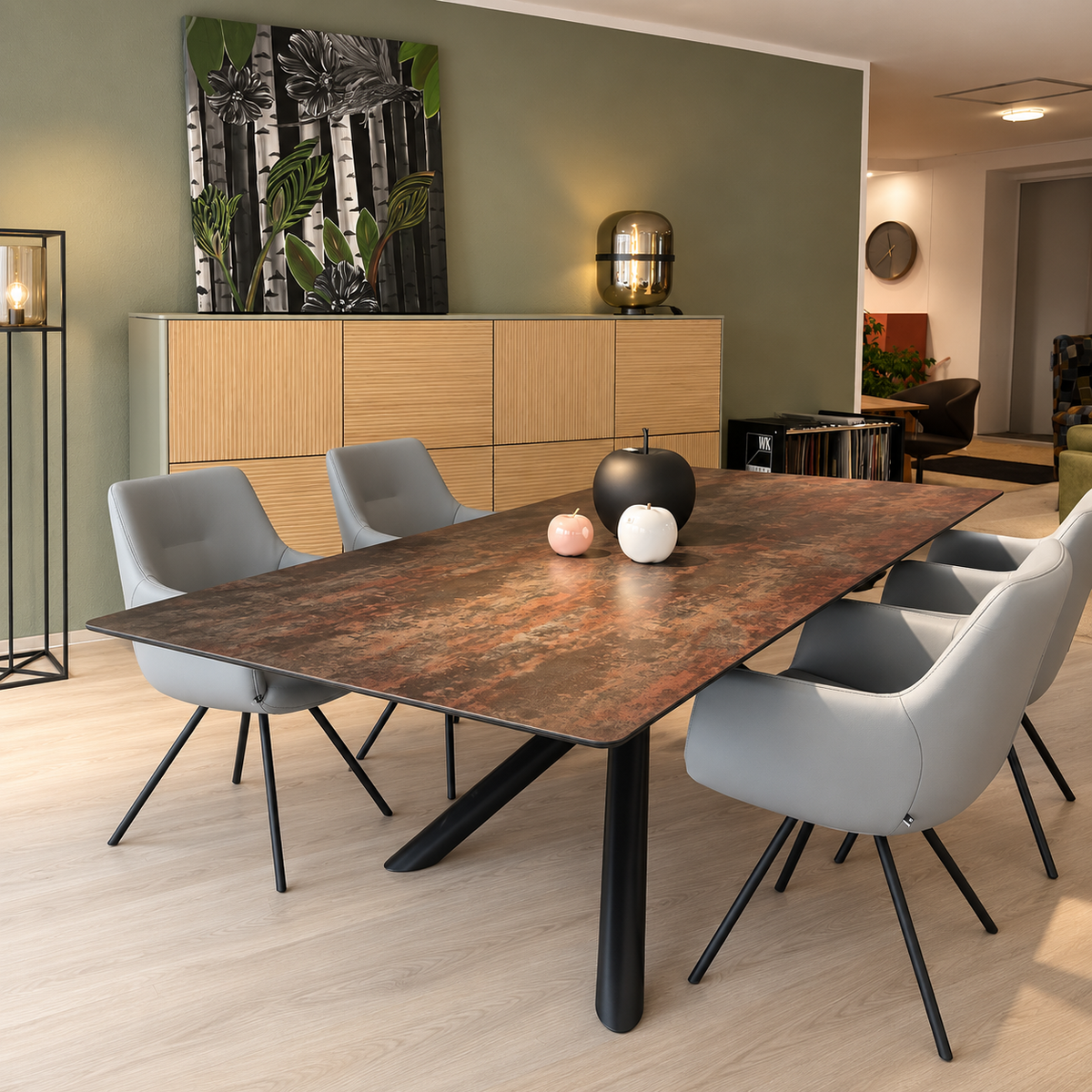 WK Wohnen WK 852 Ausziehtisch 240–320 cm in Keramik Oxido flame