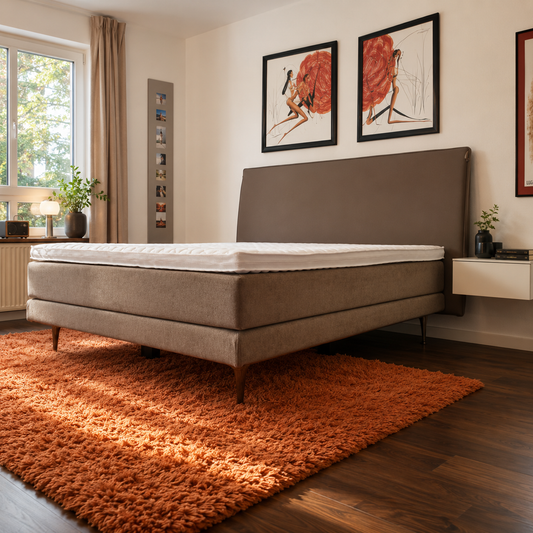 WK Wohnen Schlafzimmerkombination mit Polsterbett 200 × 200 cm und Nachtkonsolen