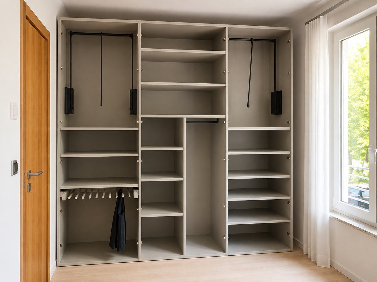 Schlafzimmer in Herten: Stauraum für Wand und Dachschräge